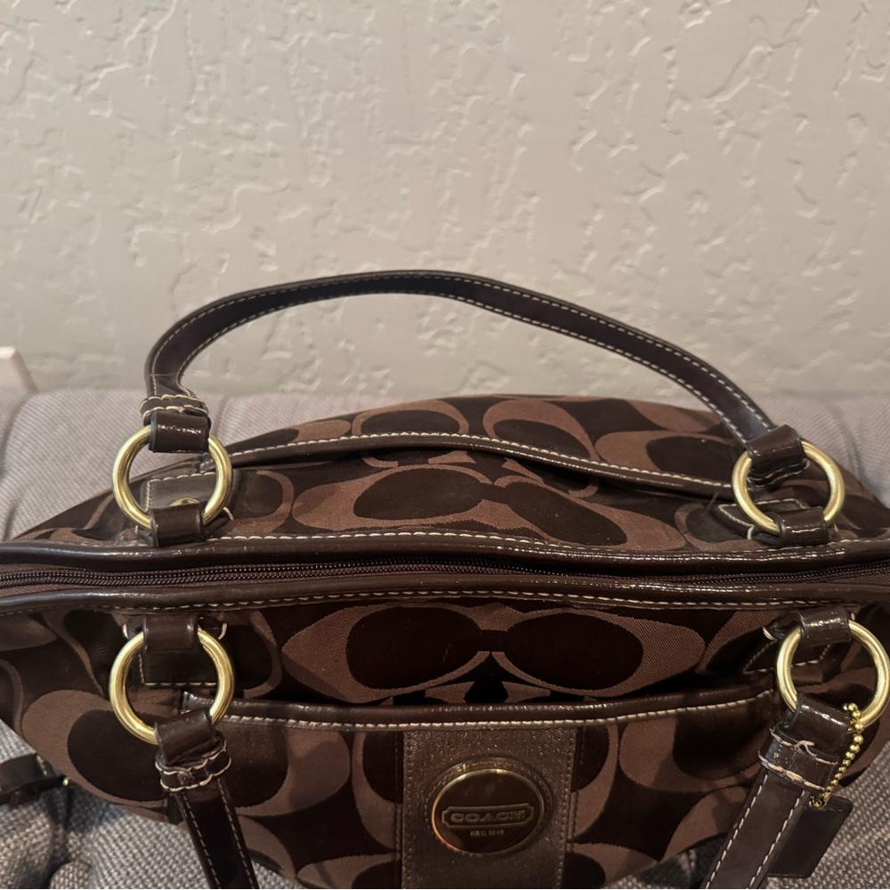 Coach Dark Brown Purse - Picture 3 of 6